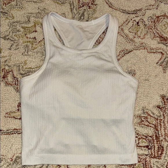 Lululemon White Women's Tank Top (built in bra) - Picture 1 of 2